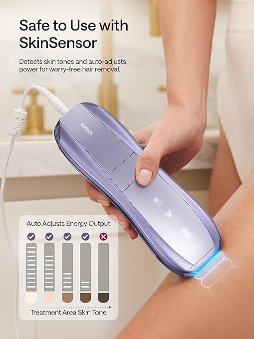 Ulike Laser Hair Removal, Air 10 IPL Hair Removal for Women and Men, 65°F Ice-Cooling Contact, Dual Lights, Skin Sensor & SHR Mode* for Nearly Painless, Effective & Long-Lasting Hair Removal from Home