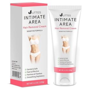 Intimate/Private Hair Removal Cream for Women, for Unwanted Hair in Underarms, Private Parts, Pubic & Bikini Area, Painless Flawless Depilatory Cream, Sensitive Formula Suitable for All Skin Types