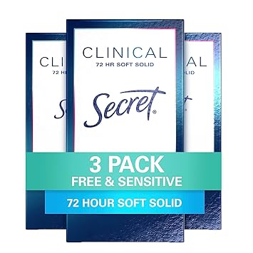 Secret Clinical Strength Antiperspirant Deodorant for Women Clean Lavender Scent Clear Gel 2.6 Oz