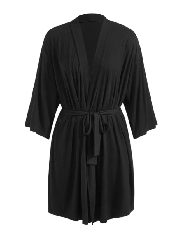 Leisure Super Soft Ribbed Robe Made Of -Friendly Blend Fabric, Providing Smoothness, Breathability And Can Be Worn With Any Basic Attire.