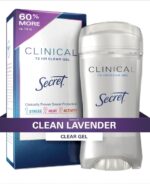 Secret Clinical Strength Antiperspirant Deodorant for Women Clean Lavender Scent Clear Gel 2.6 Oz