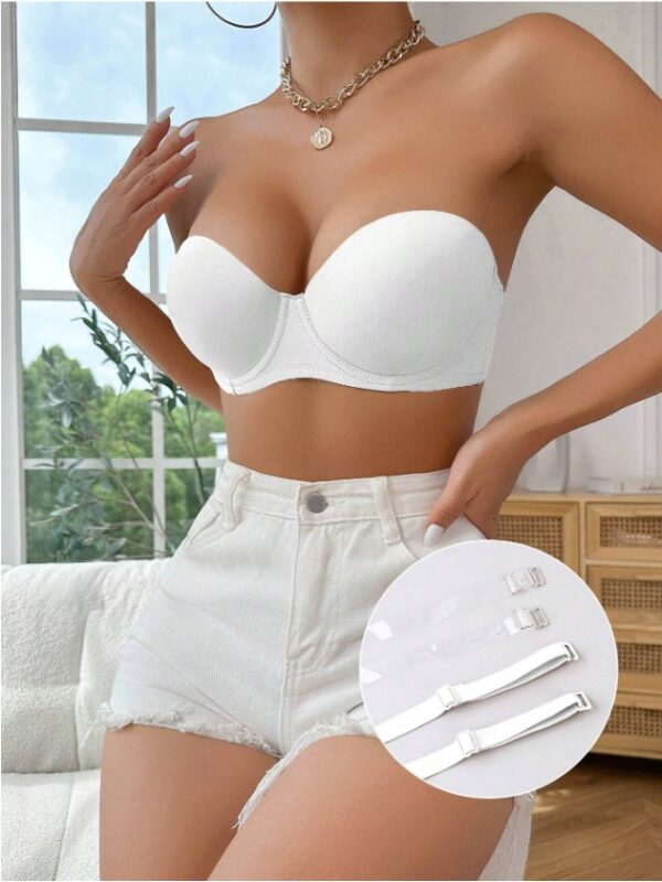 Women's Solid Color Strapless Bra