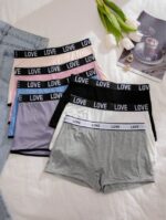 7pcs/Pack Women Seamless Comfortable Breathable Mid-Waist Boxer Briefs Sports