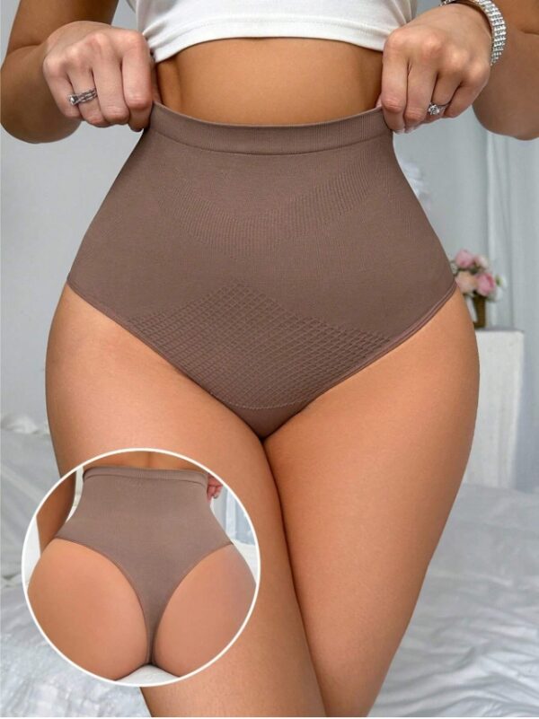 Women's White High Waist Tummy Control Body Shaping Panties, Single Pack