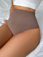 Women's White High Waist Tummy Control Body Shaping Panties, Single Pack