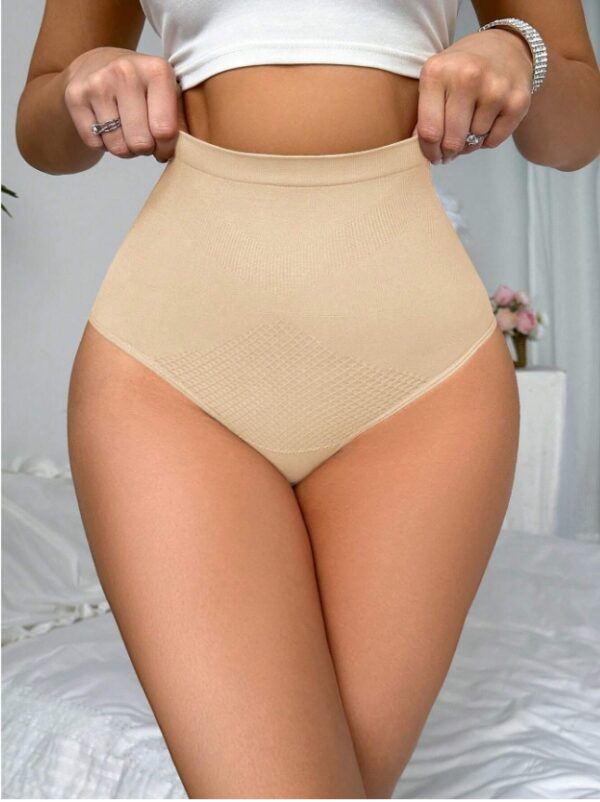 Women's White High Waist Tummy Control Body Shaping Panties, Single Pack