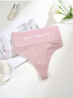 Letter Graphic High Waisted Shapewear Panty